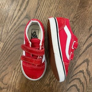 COPY - Vans Red unisex super cute Velcro for easy on/off